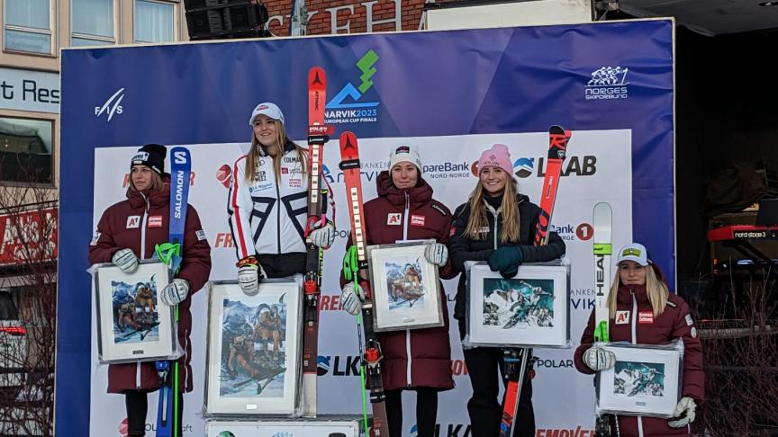 on the Podium