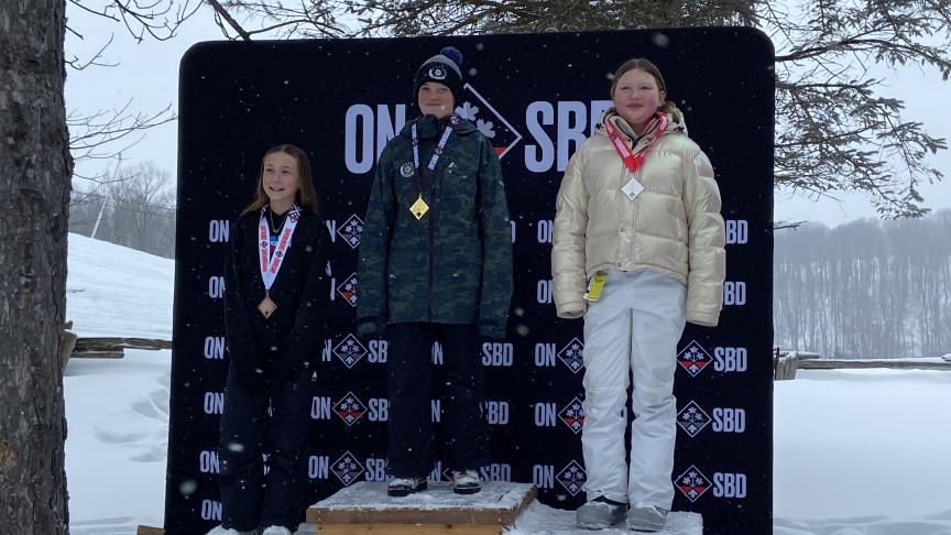 on the podium again