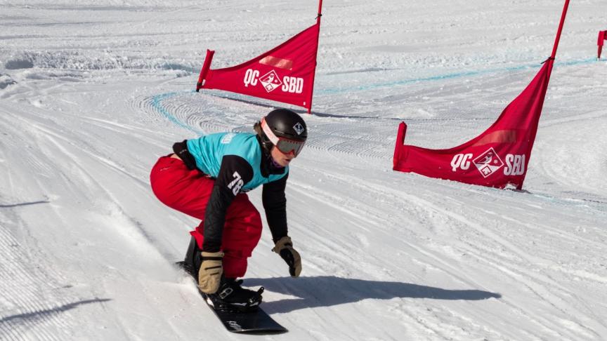 crouching to the finish